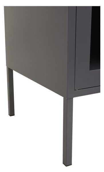 Siva željezna vitrina 140x80x45 cm Acier – Premier Housewares
