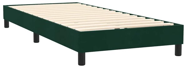 Box Spring krevet s madracem tamnozeleni 80x220 cm baršun - Zelena / 80 x 220 cm