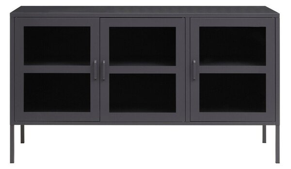 Siva željezna vitrina 140x80x45 cm Acier – Premier Housewares