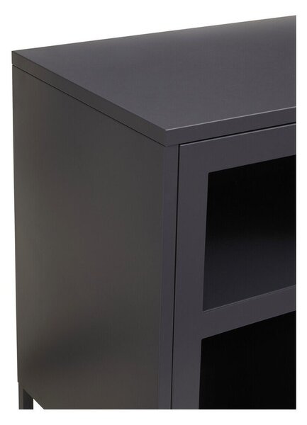 Siva željezna vitrina 140x80x45 cm Acier – Premier Housewares