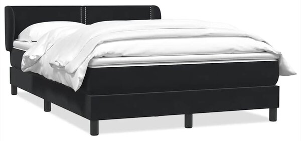 Box spring krevet s madracem crni 160x210 cm baršunasti - Crna / 160 x 210 cm