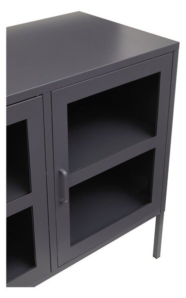 Siva željezna vitrina 140x80x45 cm Acier – Premier Housewares