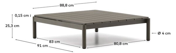 Metalni vrtni stolić za kavu 89x91 cm Sorells – Kave Home