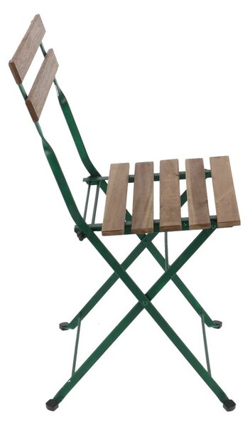 Zeleno-bež metalna vrtna stolica - Esschert Design