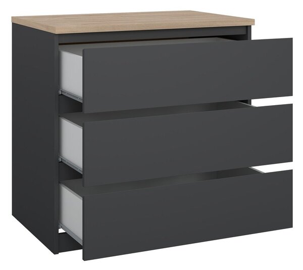 Tamno siva komoda 77x76x50 cm Naia – Tvilum