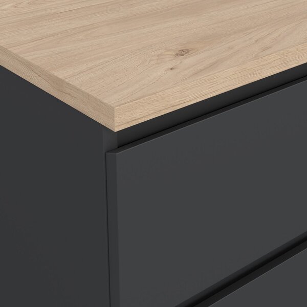 Tamno siva komoda 77x76x50 cm Naia – Tvilum
