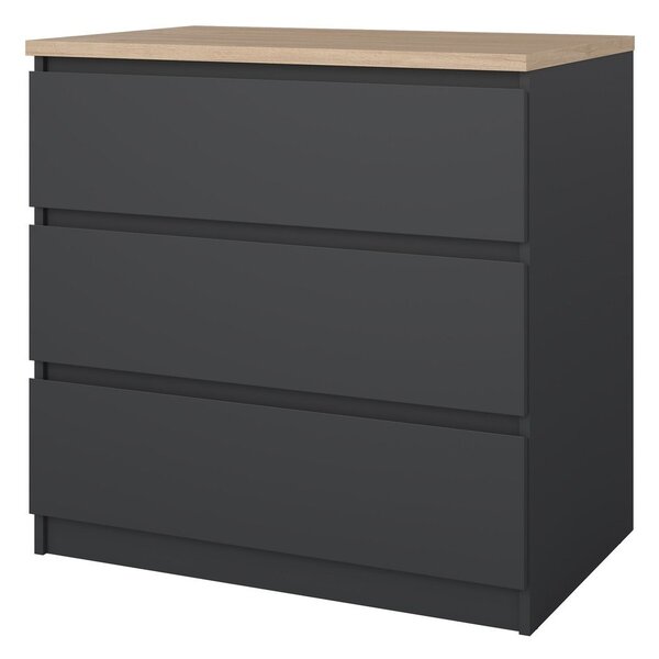 Tamno siva komoda 77x76x50 cm Naia – Tvilum