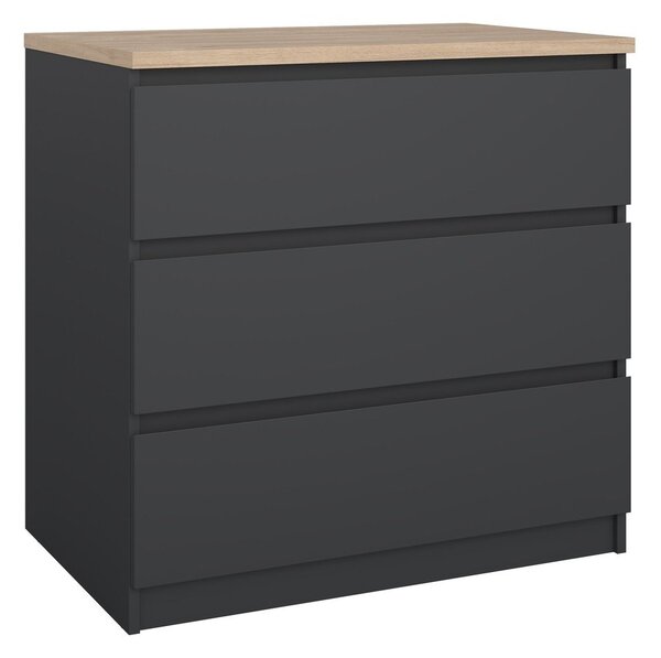 Tamno siva komoda 77x76x50 cm Naia – Tvilum