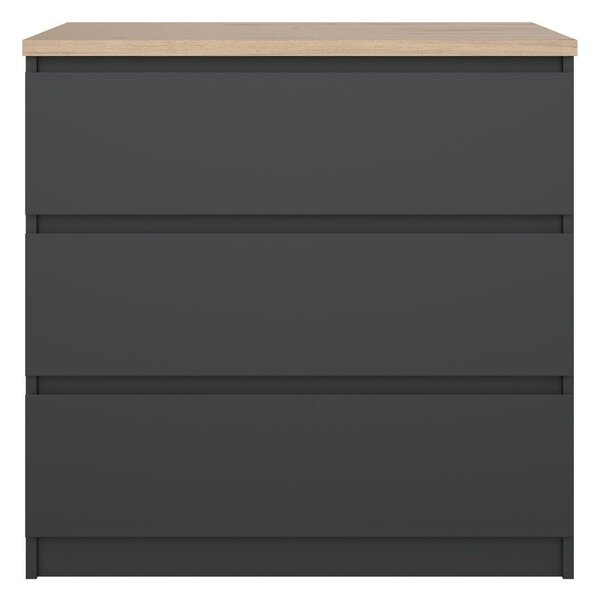 Tamno siva komoda 77x76x50 cm Naia – Tvilum