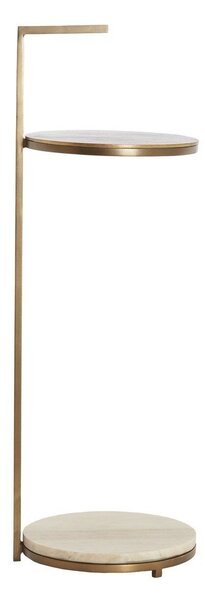 Okrugao pomoćni stol s mramornom pločom ø 26 cm Leda – Light & Living