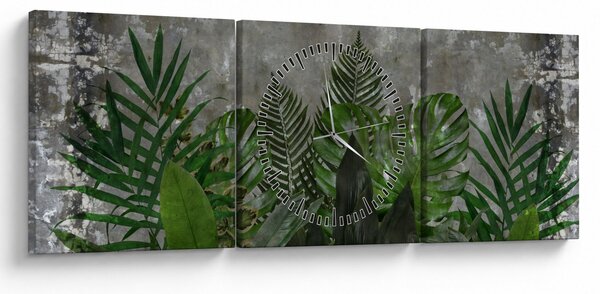 Slika - Betonski zid z rastlinami (sa satom) (90x30 cm)