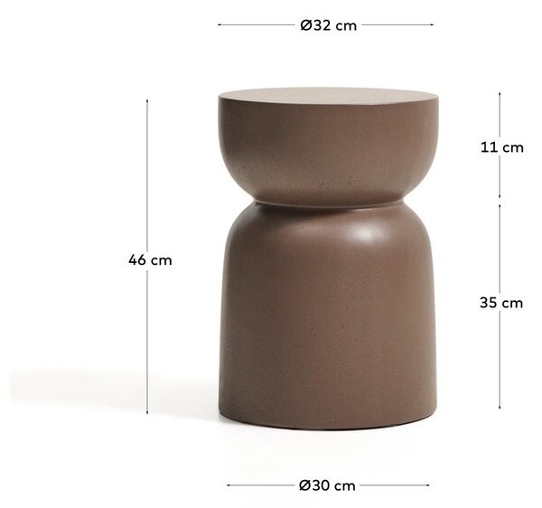 Okrugao vrtni stolić betonski ø 32 cm Garbet – Kave Home
