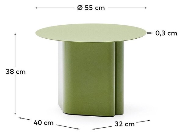 Metalni okrugao pomoćni stol ø 55 cm Arvin – Kave Home