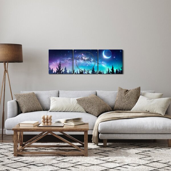 Slika - Mlečna cesta (sa satom) (90x30 cm)