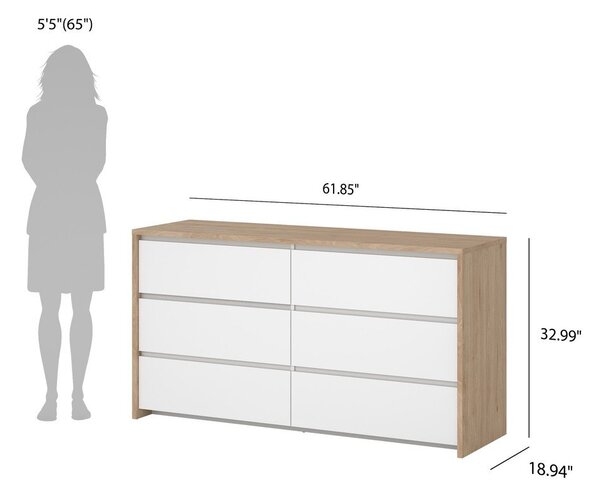 Bijela komoda 157x84x48 cm Next – Tvilum