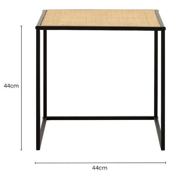 Pomoćni stol od ratana 44x44 cm Depok – Premier Housewares