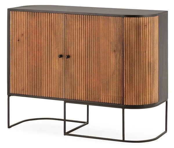 Komoda od masivnog manga u prirodnoj boji 110x90x40 cm Curve – MOME