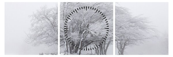 Slika - Bela zima (sa satom) (90x30 cm)