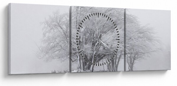 Slika - Bela zima (sa satom) (90x30 cm)