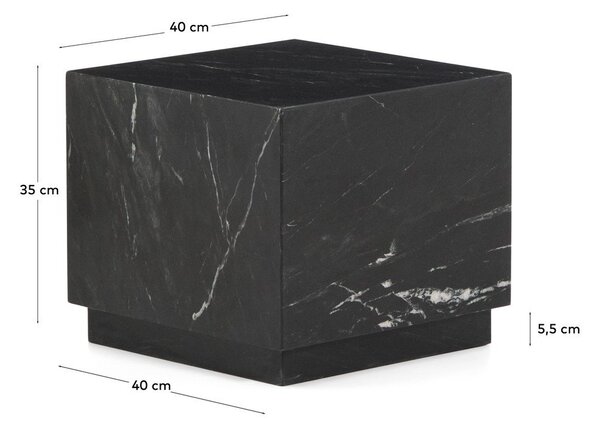 Mramorni pomoćni stol 40x40 cm Sorein – Kave Home