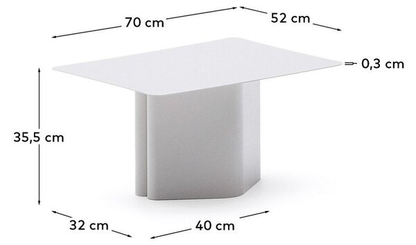 Metalni pomoćni stol 52x70 cm Arvin – Kave Home