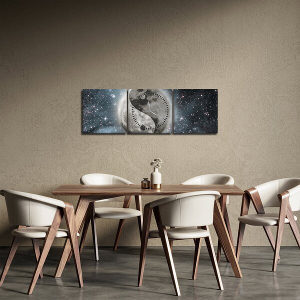 Slika - Kozmično ravnovesje (sa satom) (90x30 cm)