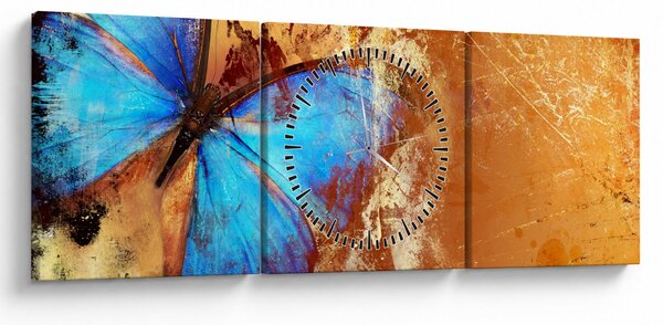 Slika - modri metulj (sa satom) (90x30 cm)