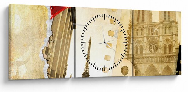 Slika - Spomini na Pariz (sa satom) (90x30 cm)