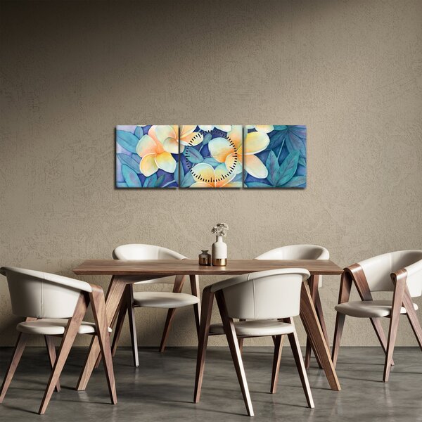 Slika - Tropski grmi (sa satom) (90x30 cm)