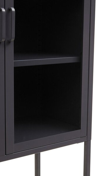Siva željezna vitrina 75x150x35 cm Acier – Premier Housewares