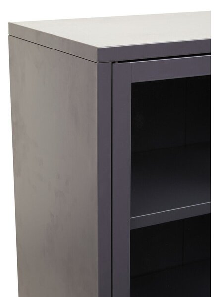 Siva željezna vitrina 75x150x35 cm Acier – Premier Housewares
