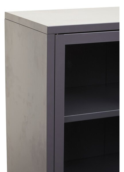 Siva željezna vitrina 75x150x35 cm Acier – Premier Housewares