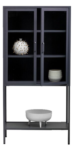 Siva željezna vitrina 75x150x35 cm Acier – Premier Housewares