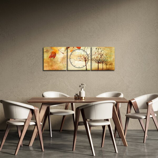 Slika - Jesensko razpoloženje (sa satom) (90x30 cm)