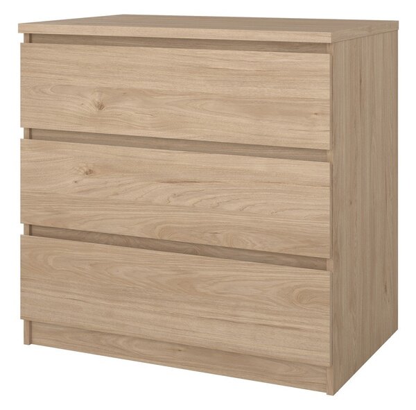 Komoda u dekoru hrasta u prirodnoj boji 77x76x50 cm Naia – Tvilum