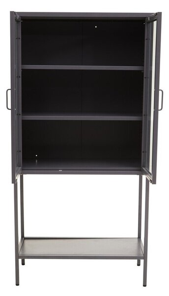Siva željezna vitrina 75x150x35 cm Acier – Premier Housewares
