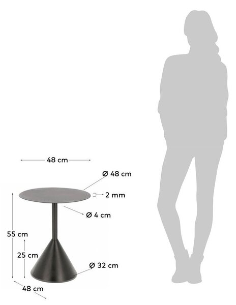 Metalni okrugao pomoćni stol ø 48 cm Yinan – Kave Home