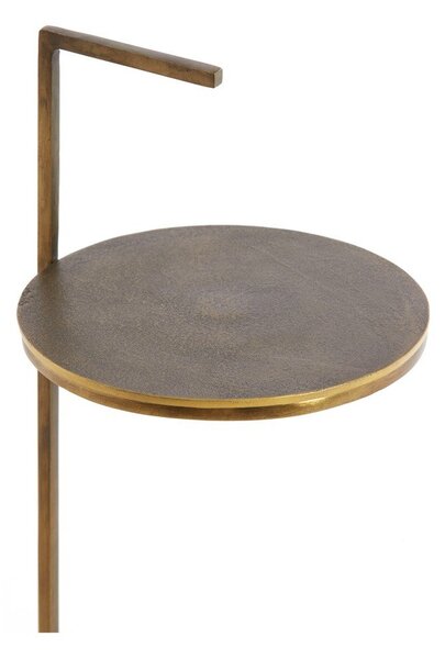 Okrugao pomoćni stol s kamenom pločom stola ø 26 cm Leda – Light & Living