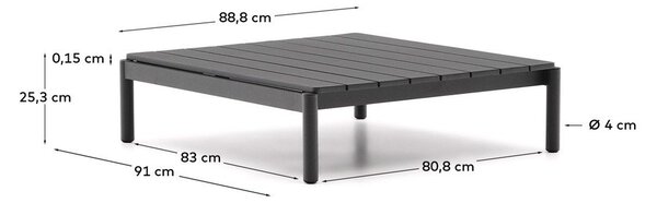 Metalni vrtni stolić za kavu 89x91 cm Sorells – Kave Home