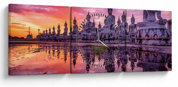 Slika - Bude v sončnem zahodu (sa satom) (90x30 cm)