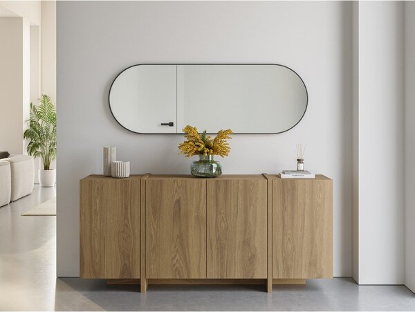 Komoda u dekoru hrasta u prirodnoj boji 180x79x40 cm Volia – Marckeric