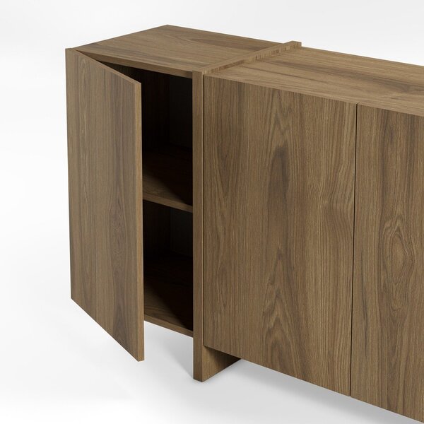 Komoda u dekoru hrasta u prirodnoj boji 180x79x40 cm Volia – Marckeric