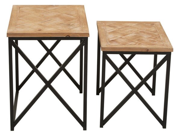Pomoćni stolići u setu 2 kom od masivne jele 38x51 cm Kickford – Premier Housewares
