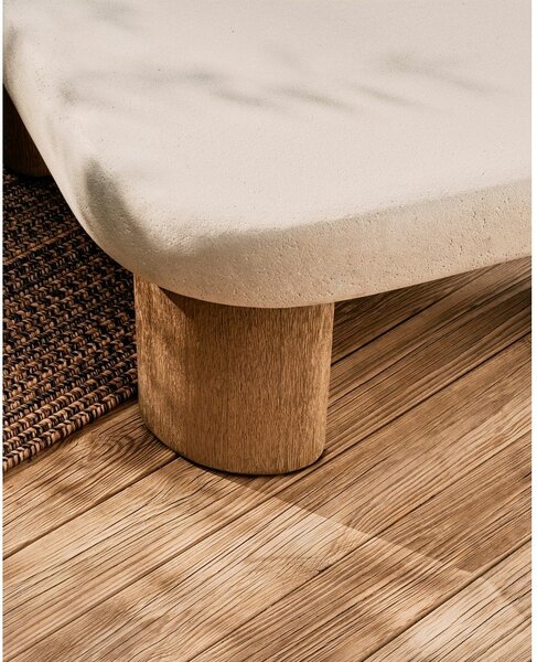 Vrtni stolić za kavu s betonskom pločom stola 80x80 cm Labra – Kave Home