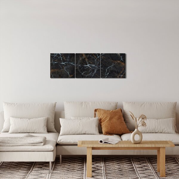 Poslikava - črni marmor (sa satom) (90x30 cm)