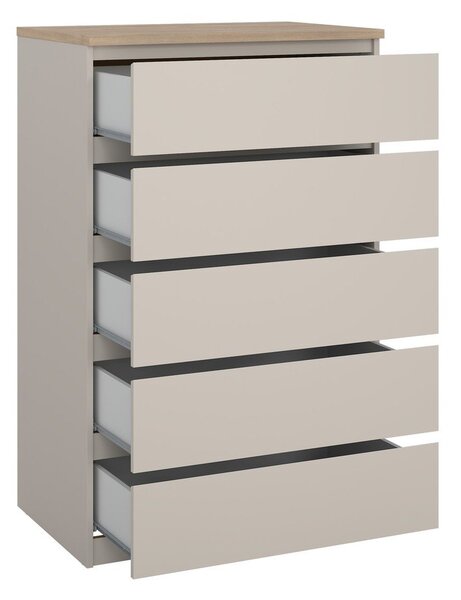 Krem komoda 77x121x50 cm Naia – Tvilum