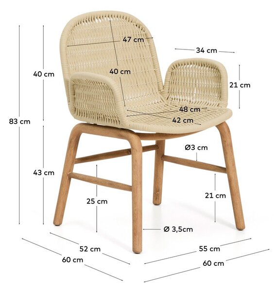 Bež vrtna stolica Alipa – Kave Home