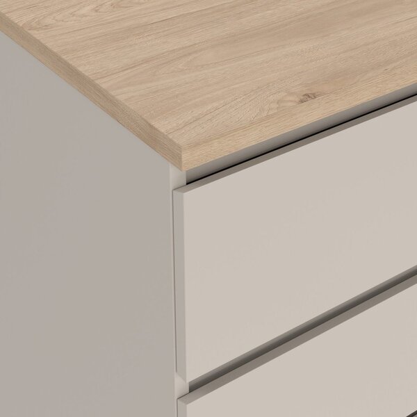 Krem komoda 77x121x50 cm Naia – Tvilum