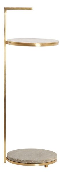 Okrugao pomoćni stol s mramornom pločom ø 26 cm Leda – Light & Living