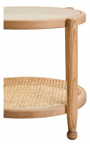 Okrugao pomoćni stol sa staklenom pločom stola ø 57 cm Cebu – Premier Housewares